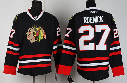 Chicago Blackhawks #27 Jeremy Roenick Black Jersey