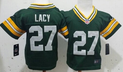 Nike Green Bay Packers #27 Eddie Lacy Green Toddlers Jersey
