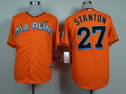 Miami Marlins #27 Mike Stanton Orange Jersey