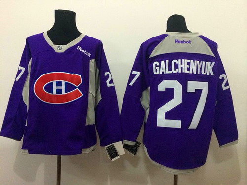 Montreal Canadiens #27 Alex Galchenyuk 2014 Training Purple Jersey