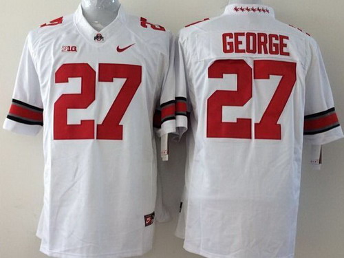 Ohio State Buckeyes #27 Eddie George 2014 White Limited Jersey