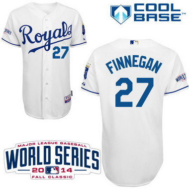 Kansas City Royals #27 Brandon Finnegan 2014 World Series White Jersey