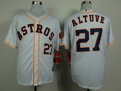 Houston Astros #27 Jose Altuve 2013 White Jersey