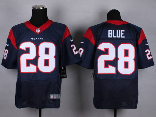 Nike Houston Texans #28 Alfred Blue Blue Elite Jersey