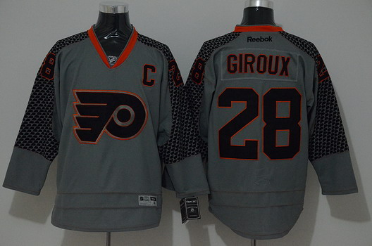 Philadelphia Flyers #28 Claude Giroux Charcoal Gray Jersey