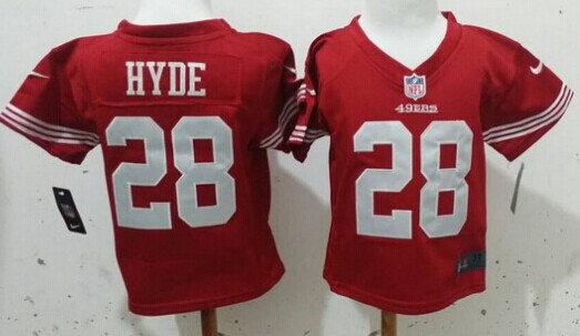 Nike San Francisco 49ers #28 Carlos Hyde Red Toddlers Jersey