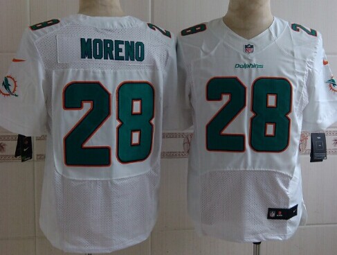 Nike Miami Dolphins #28 Knowshon Moreno 2013 White Elite Jersey