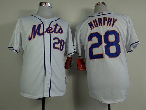 New York Mets #28 Daniel Murphy White Jersey
