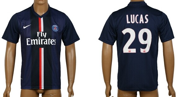 2014/15 Paris Saint-Germain #29 Lucas Home Soccer AAA+ T-Shirt