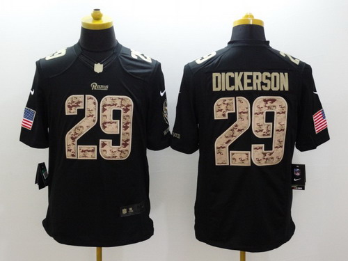 Nike St. Louis Rams #29 Eric Dickerson Salute to Service Black Limited Jersey