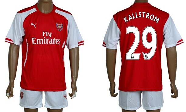 2014/15 Arsenal FC #29 Kallstrom Home Soccer Shirt Kit