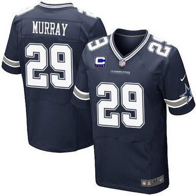 Nike Dallas Cowboys #29 DeMarco Murray Blue C Patch Elite Jersey