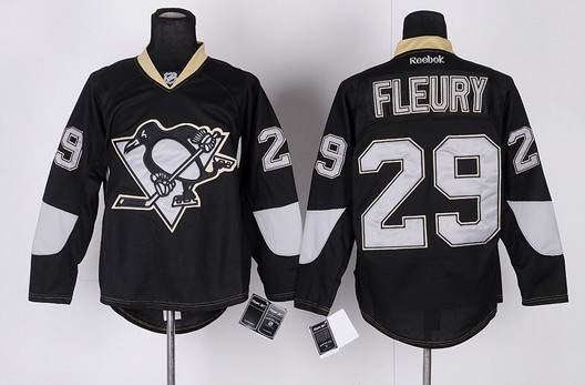 Pittsburgh Penguins #29 Marc-Andre Fleury Black Ice Jersey