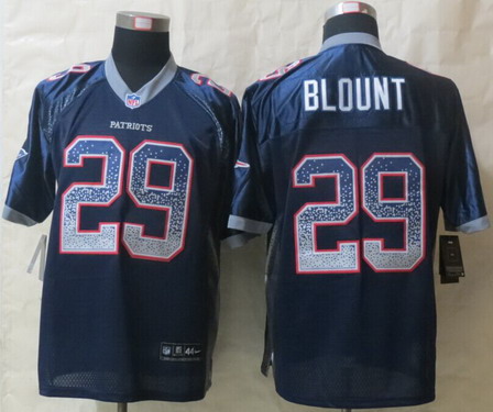 Nike New England Patriots #29 LeGarrette Blount 2013 Drift Fashion Blue Elite Jersey
