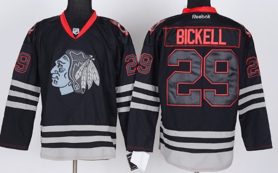 Chicago Blackhawks #29 Bryan Bickell Black Ice Jersey