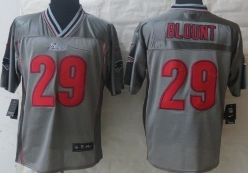 Nike New England Patriots #29 LeGarrette Blount 2015 Super Bowl XLIX 2013 Gray Vapor Elite Jersey