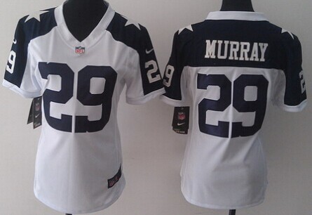 Nike Dallas Cowboys #29 DeMarco Murray White Thanksgiving Limited Womens Jersey