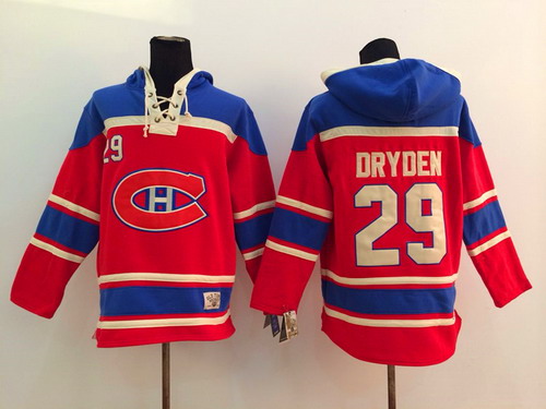 Old Time Hockey Montreal Canadiens #29 Ken Dryden Red Hoodie