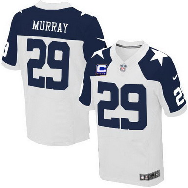 Nike Dallas Cowboys #29 DeMarco Murray White Thanksgiving C Patch Elite Jersey
