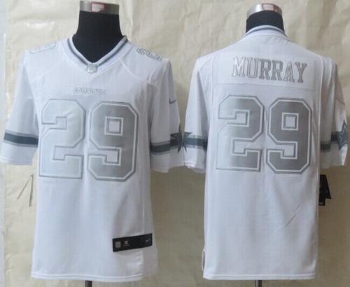 Nike Dallas Cowboys #29 DeMarco Murray Platinum White Limited Jersey