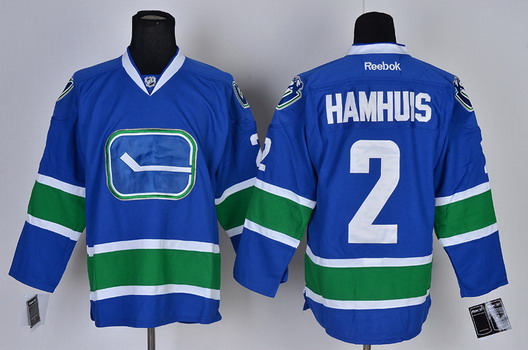 Vancouver Canucks #2 Dan Hamhuis Blue Third Jersey