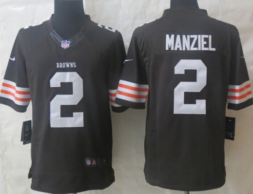 Nike Cleveland Browns #2 Johnny Manziel Brown Limited Jersey