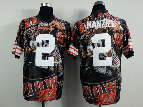 Nike Cleveland Browns #2 Johnny Manziel 2014 Fanatic Fashion Elite Jersey
