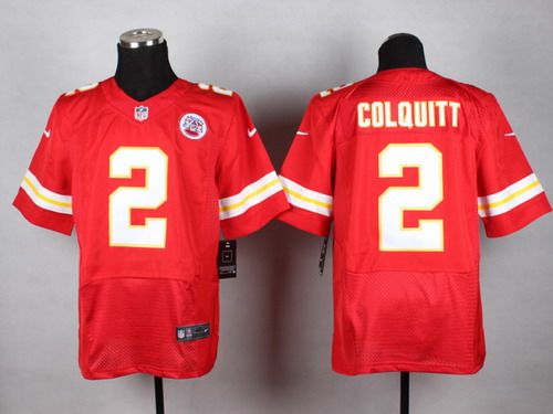 Nike Kansas City Chiefs #2 Dustin Colquitt Red Elite Jersey
