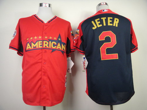 New York Yankees #2 Derek Jeter 2014 All-Star Red Jersey