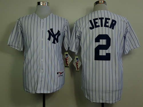 New York Yankees #2 Derek Jeter Name White Jersey