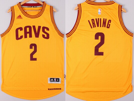 Cleveland Cavaliers #2 Kyrie Irving Revolution 30 Swingman 2014 New Yellow Jersey