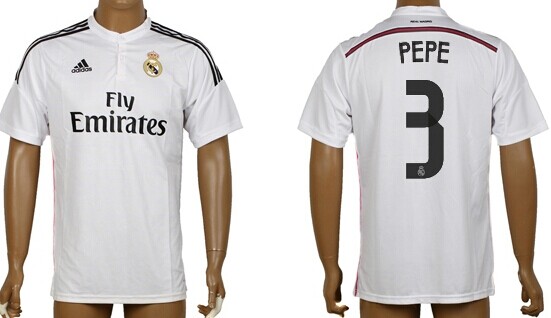 2014/15 Real Madrid #3 Pepe Home Soccer AAA+ T-Shirt