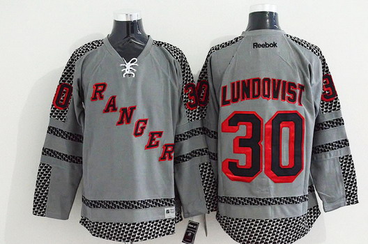 New York Rangers #30 Henrik Lundqvist Charcoal Gray Jersey
