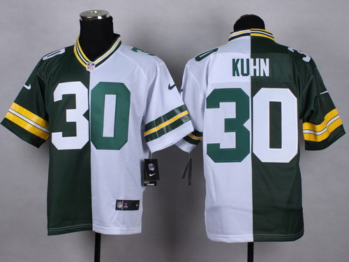 Nike Green Bay Packers #30 John Kuhn Green/White Two Tone Elite Jersey