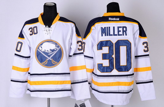 Buffalo Sabres #30 Ryan Miller White Jersey