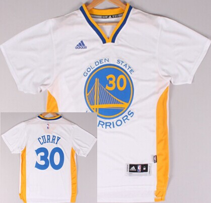 Golden State Warriors #30 Stephen Curry Revolution 30 Swingman 2014 New White Short-Sleeved Jersey