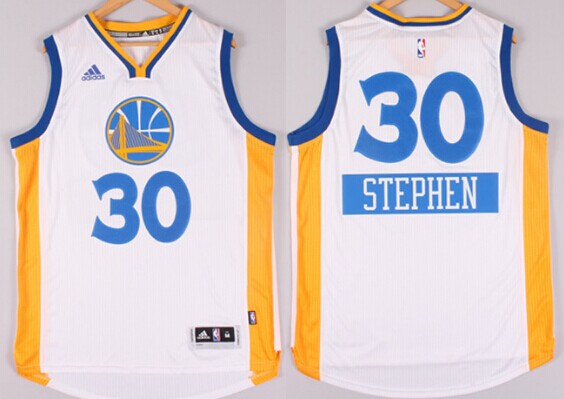Golden State Warriors #30 Stephen Curry Revolution 30 Swingman 2014 Christmas Day White Jersey