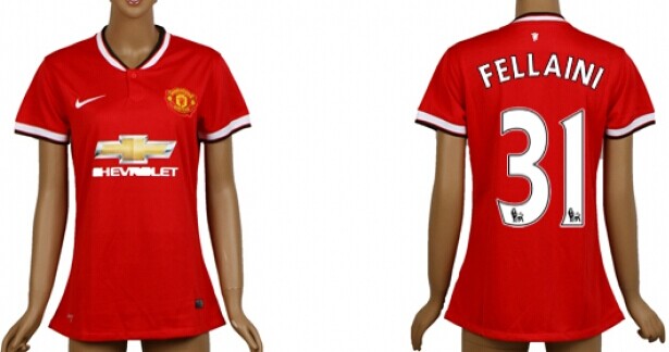 2014/15 Manchester United #31 Fellaini Home Soccer AAA+ T-Shirt_Womens