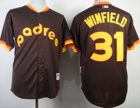 San Diego Padres #31 Dave Winfield 1984 Brown Jersey