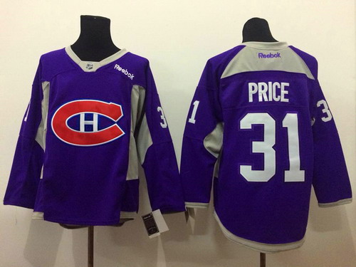 Montreal Canadiens #31 Carey Price 2014 Training Purple Jersey