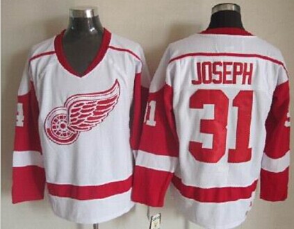 Detroit Red Wings #31 Curtis Joseph White Throwback CCM Jersey