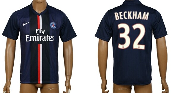 2014/15 Paris Saint-Germain #32 Beckham Home Soccer AAA+ T-Shirt