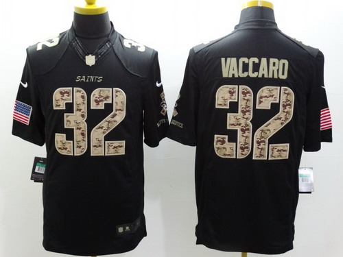 Nike New Orleans Saints #32 Kenny Vaccaro Salute to Service Black Limited Jersey