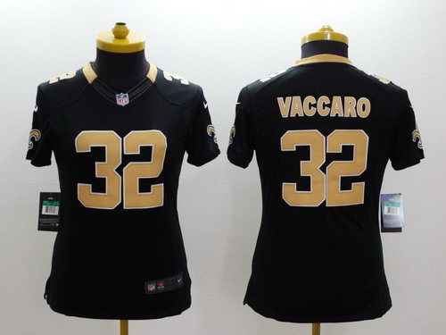 Nike New Orleans Saints #32 Kenny Vaccaro Black Limited Womens Jersey