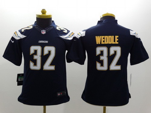 Nike San Diego Chargers #32 Eric Weddle 2013 Navy Blue Limited Kids Jersey
