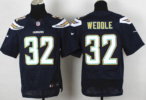 Nike San Diego Chargers #32 Eric Weddle 2013 Navy Blue Elite Jersey