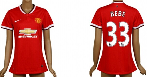 2014/15 Manchester United #33 Bebe Home Soccer AAA+ T-Shirt_Womens