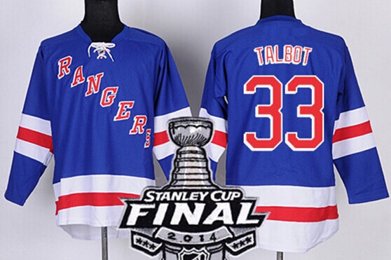 New York Rangers #33 Cam Talbot 2014 Stanley Cup Light Blue Jersey