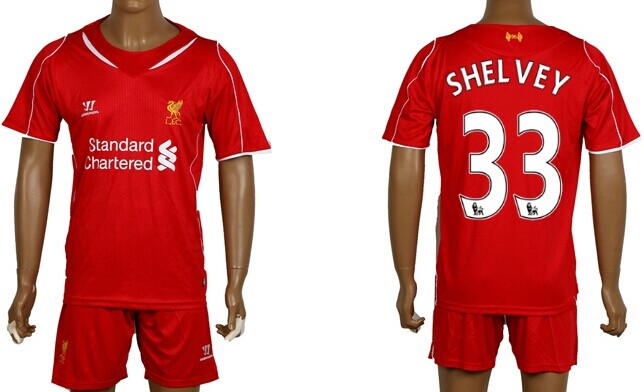 2014/15 Liverpool FC #33 Shelvey Home Soccer Shirt Kit