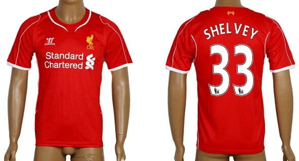 2014/15 Liverpool FC #33 Shelvey Home Soccer AAA+ T-Shirt